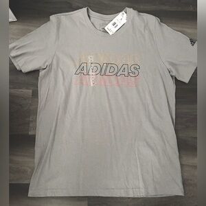 Adidas Graphic Grey T-Shirt - Men's L